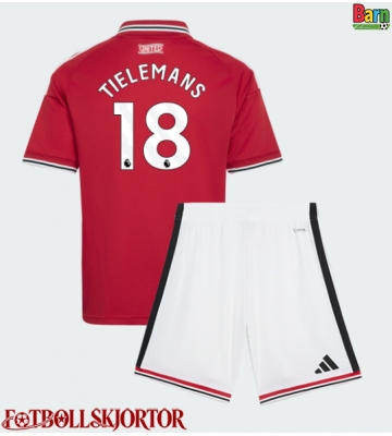 Manchester United Youri Tielemans #18 Hemmakläder Barn 2026-27 Kortärmad (+ Korta byxor)